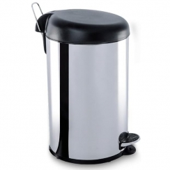 Lixeira inox 12L.