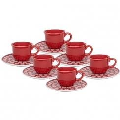 Jogo de x�caras p/ caf� 6p�.