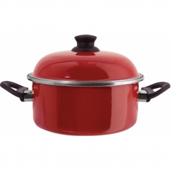 Ca�arola esmaltada vermelha N�22