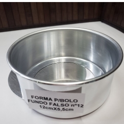 Forma p/bolo redonda fundo falso N�12