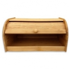 Porta p�o c/tampa bambu