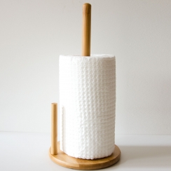 Porta papel toalha de bambu