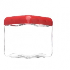 Pote de vidro quadrado 750ml.