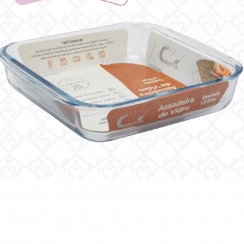 Assadeira quadrada 1,8L.