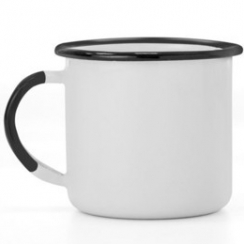 Caneca esmaltada branca N�10