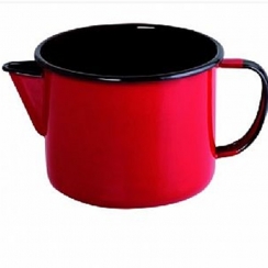 Caneca vermelha esmaltada c/bico