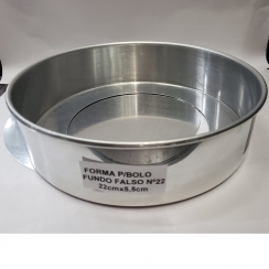 Forma p/bolo redonda fundo falso N�22