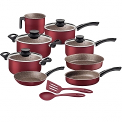 jogo de panelas antiaderente 10p�.