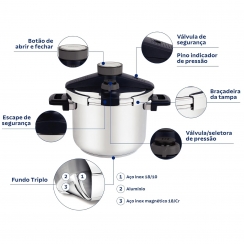 Panela de press�o inox