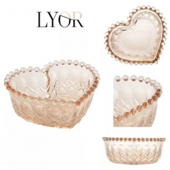 Bowl de vidro cora��o