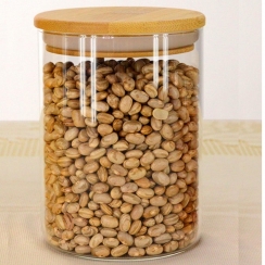 pote de vidro tampa bambu 750ml.