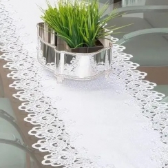 caminho de mesa branco 40cmx1,80m