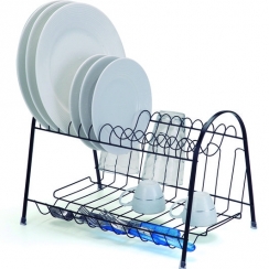 Escorredor 15 pratos preto