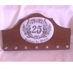 Porta chaves b.prata