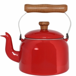 Chaleira esmaltada vermelha 1,8L.