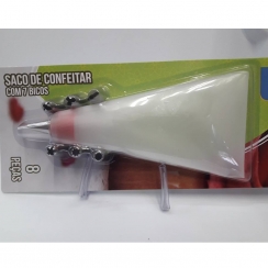 Saco p/confeitar com 7 bicos