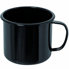 caneca esmaltada preta N�12