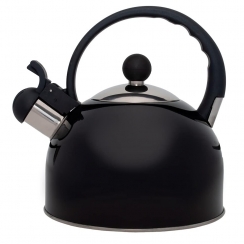 Chaleira inox preta 2L.