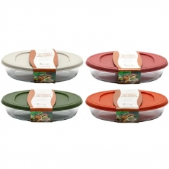 Assadeira oval c/tampa 700ml.