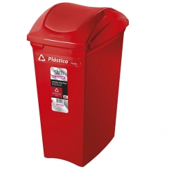 Lixeira vermelha 15L.