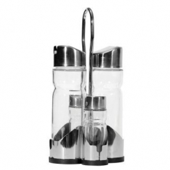 Galheteiro inox 4p�.