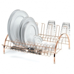 escorredor 15 pratos Rose Gold