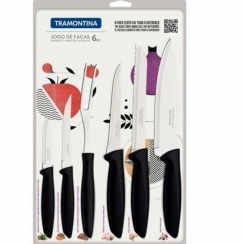 Jogo de facas inox 6p�.