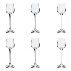 Jogo 6 ta�as p/licor cristal