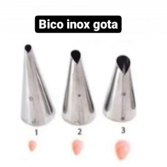 Bico p//confeitar inox gota