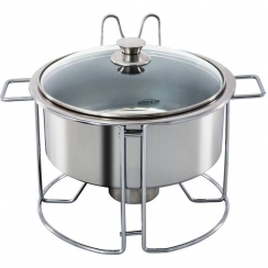Rechaud inox redondo 4,5L.