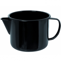 Caneca esmaltada preta c/bico