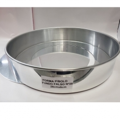 Forma p/bolo redonda fundo falso N�28