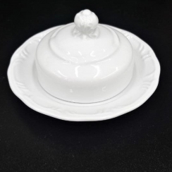 Manteigueira de porcelana
