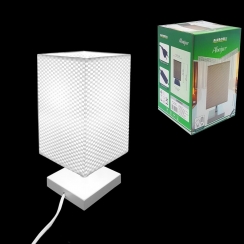 Abajur cupula de linho branco