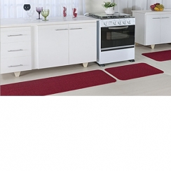 Jogo de tapetes p/cozinha 3p�.