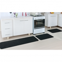 Jogo de tapetes p/cozinha 3p�.