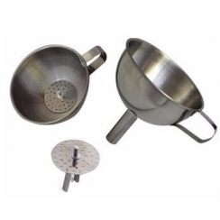 Funil a�o inox c/peneira