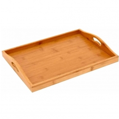 Bandeja retangular bambu