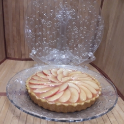 Prato p/bolo de vidro