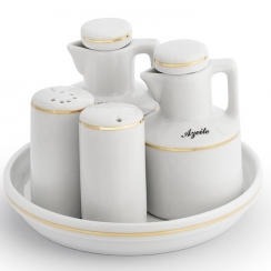 Galheteiro de porcelana 5p�.