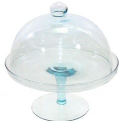 Prato p/ pudim de vidro com tampa