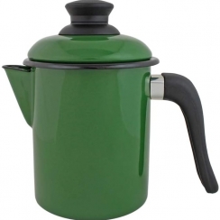 Leiteira esmalatada verde 900ml.