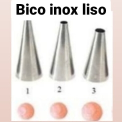 Bico p/confeitar inox liso