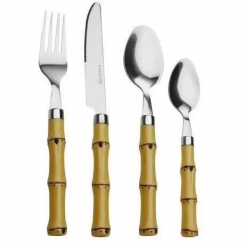 Faqueiro inox 24p�. bambu