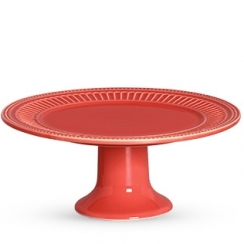 Prato p/bolo vermelho
