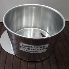 Forma p/bolo redonda fundo falso N�12