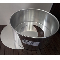 Forma p/bolo redonda fundo falso N�18