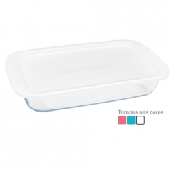 Assadeira retangular com tampa