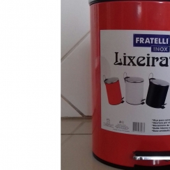 Lixeira inox 3L.
