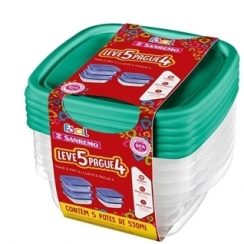 Conj. de potes pl�stico